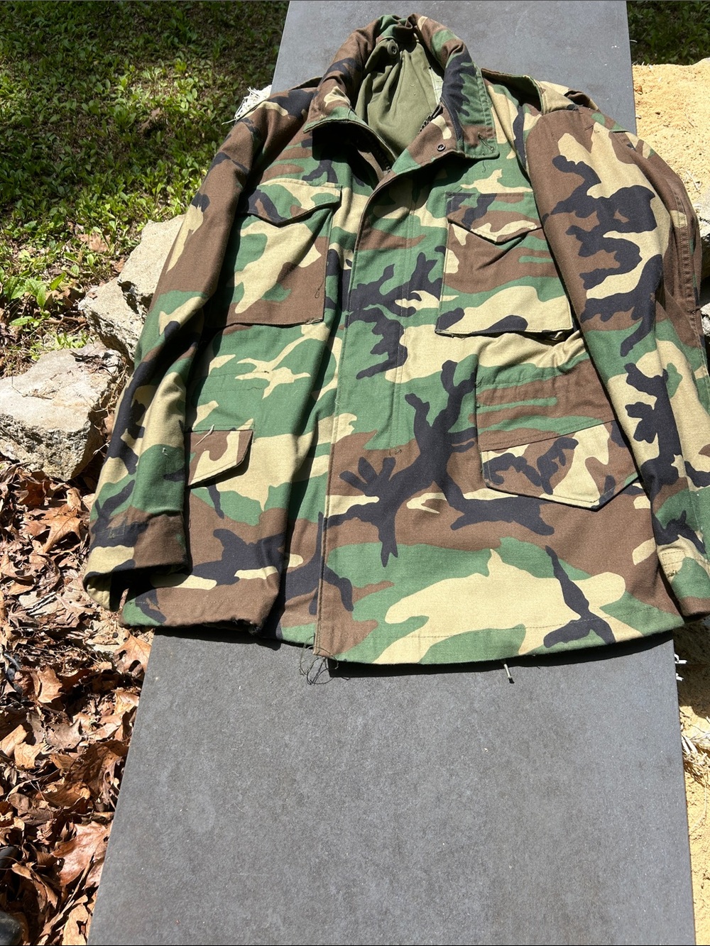 U.S. Army Woodland Camo Jacket - Green, Brown, Black